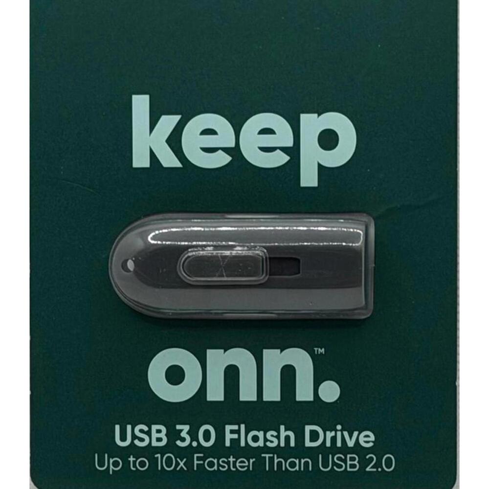 onn. USB 3.0 Flash Drive 128GB - High-Speed Data Storage